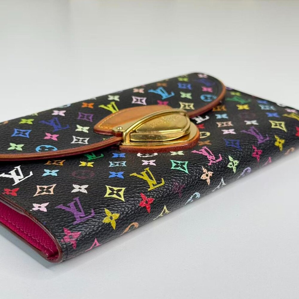 Louis Vuitton Black Multicolor Wallet with Colorful Monogram Design - Picture 4 of 7
